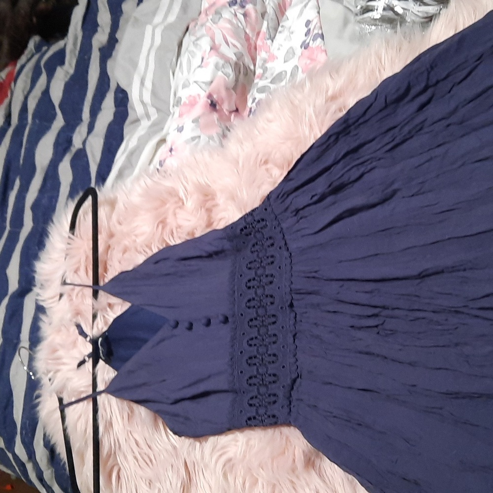 Fashion nova navy blue maxi dress size xsmall
